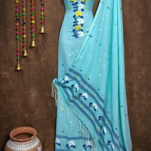 Indian Origin Sky Blue Salwar Suit Demands Globally at Sukh Samridhi Enterprises