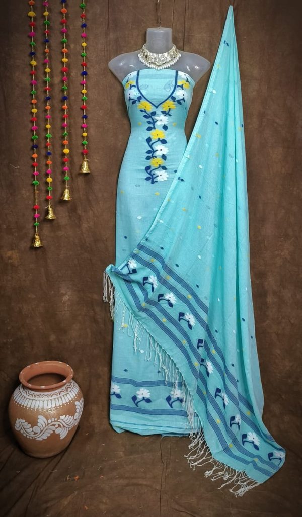 Indian Origin Sky Blue Salwar Suit Demands Globally at Sukh Samridhi Enterprises